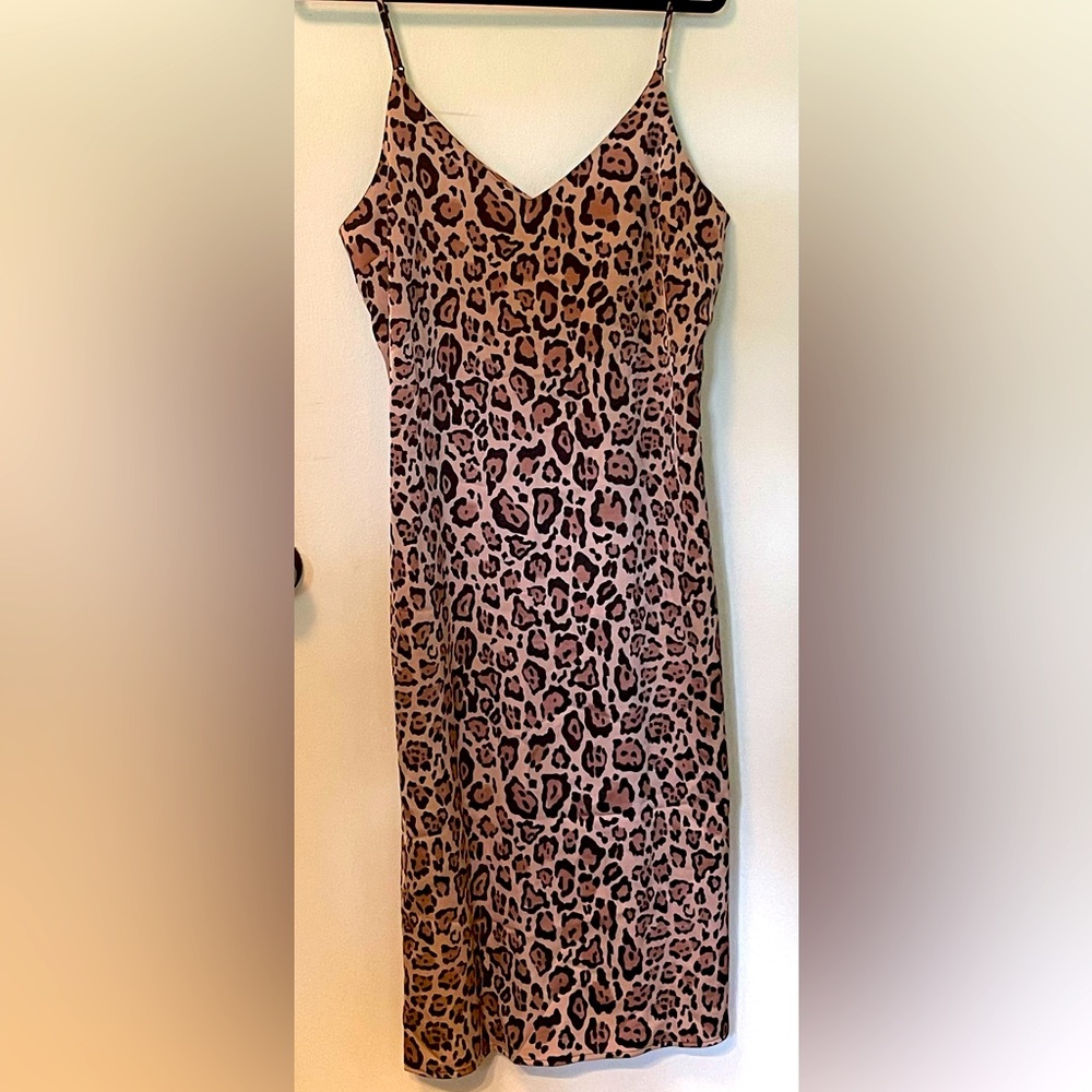 Animal Print Slip Dress